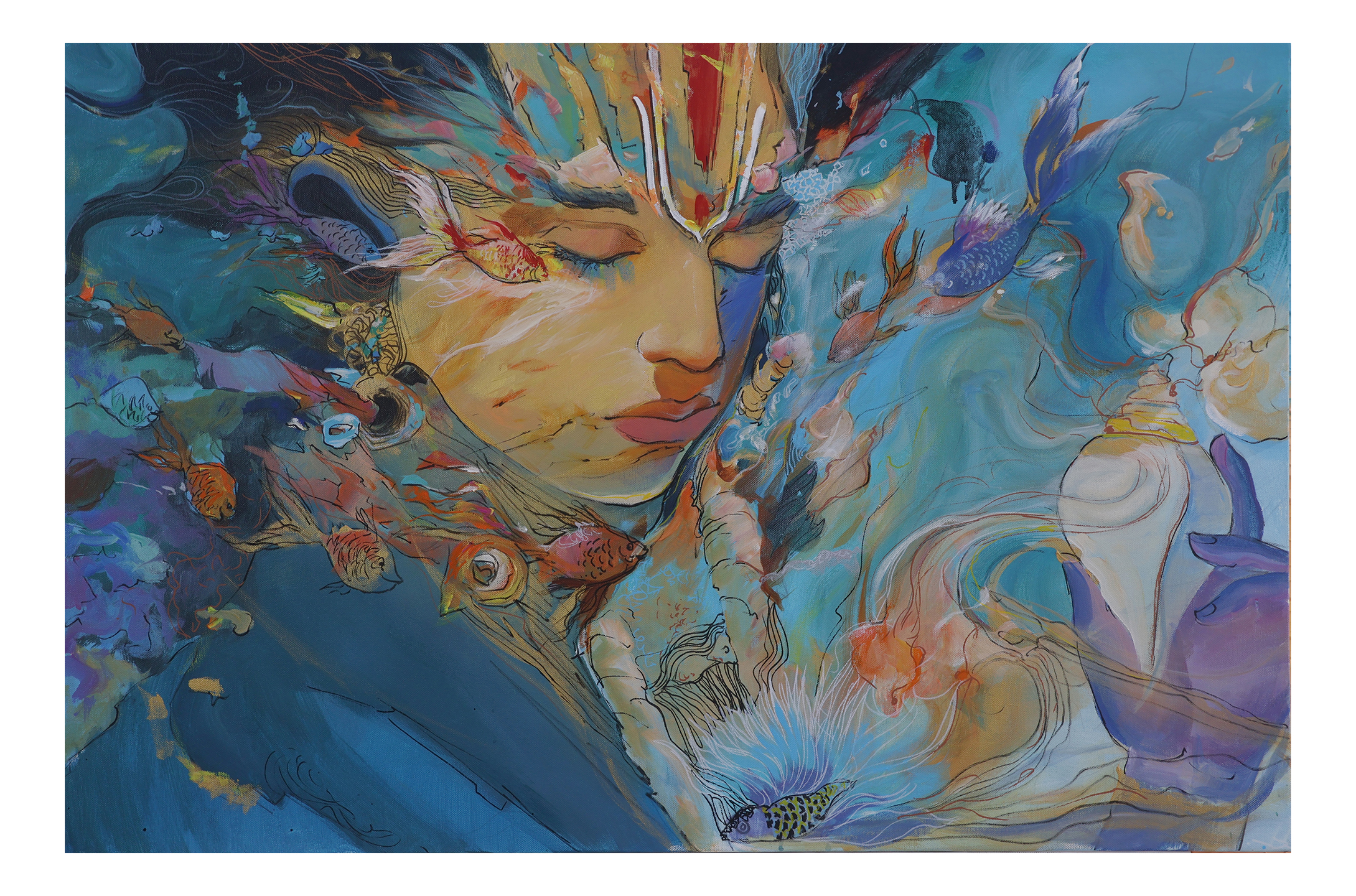 Vishnu-in-the-Eternal-Yogic-Slumber-24x36